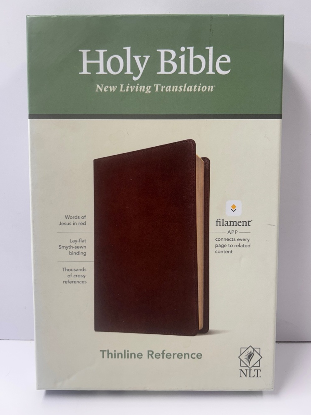Holy Bible New Living Translation Thinline Reference Rustic Brown Leatherlike